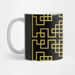 Black Gold Chinese Ornament Pattern Mug